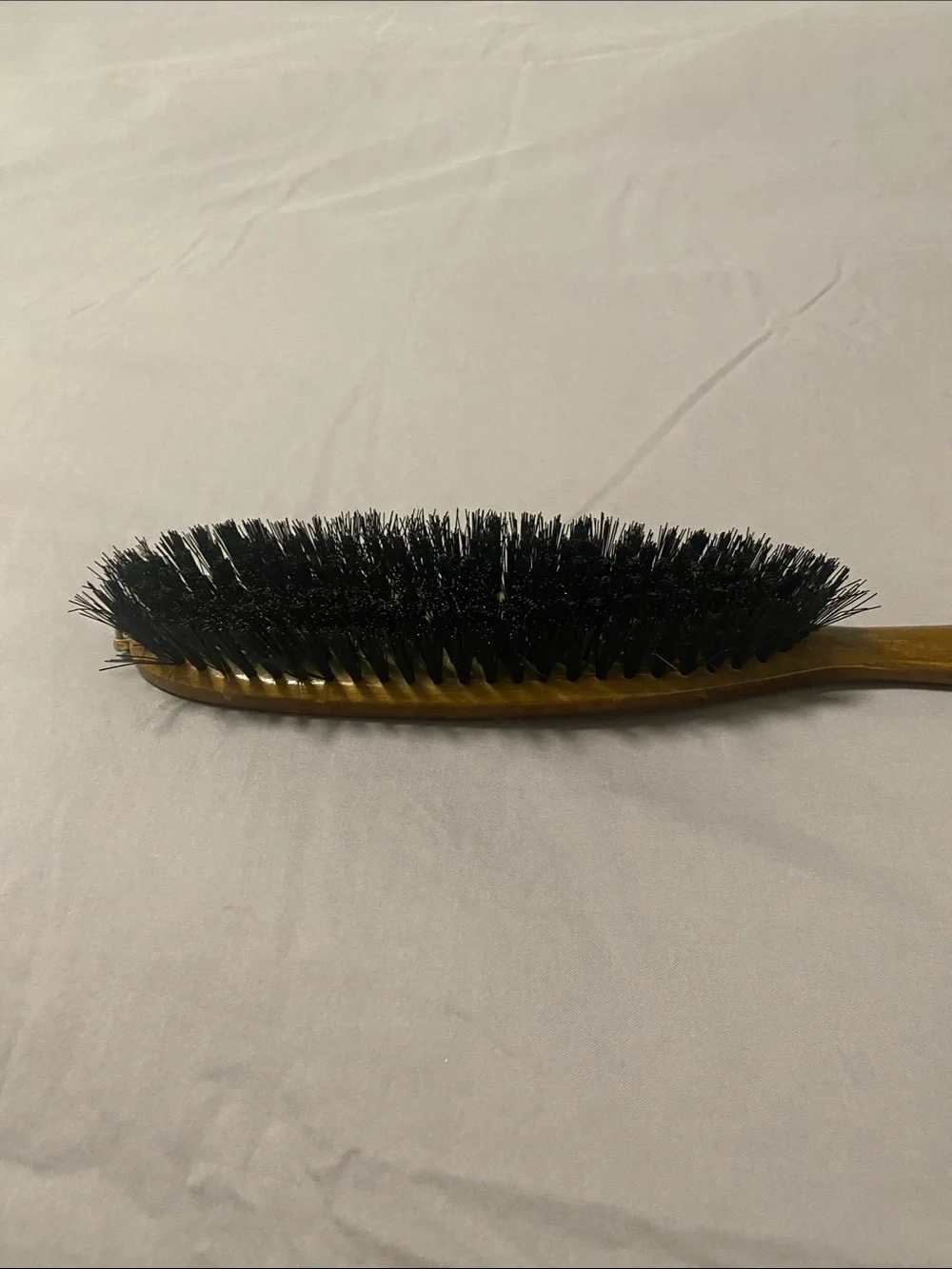 Vintage Wood-Handle Black Bristle Lint Brush for Men